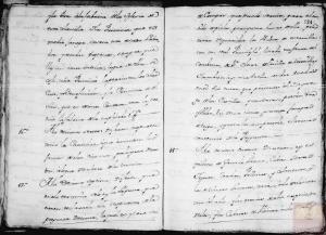 Páginas 13 y 14: Corresponde a a la microfilmación realizada por el CECOMi sobre las Respuestas Generales depositadas en Simancas e individualizada por pueblos según el Catastro