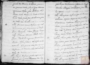 Páginas 15 y 16: Corresponde a a la microfilmación realizada por el CECOMi sobre las Respuestas Generales depositadas en Simancas e individualizada por pueblos según el Catastro