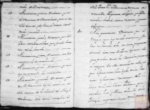 Páginas 25 y 26: Corresponde a a la microfilmación realizada por el CECOMi sobre las Respuestas Generales depositadas en Simancas e individualizada por pueblos según el Catastro