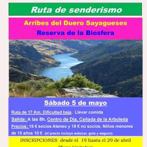 Excursión de senderismo a los Arribes del Duero&nbsp;Sayagueses