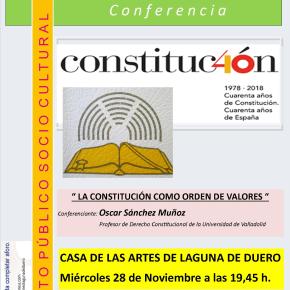La Constitución como orden de valores, a cargo de Óscar&nbsp;Sánchez