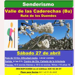 Excursión de senderismo al Valle de las Caderechas&nbsp;(Burgos)