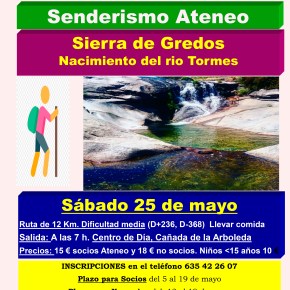 Excursión de senderismo a la Sierra de Gredos&nbsp;(Ávila)