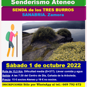 Excursión a la Senda de los Tres Burros en Sanabria (Zamora) el 1 de octubre de&nbsp;2022